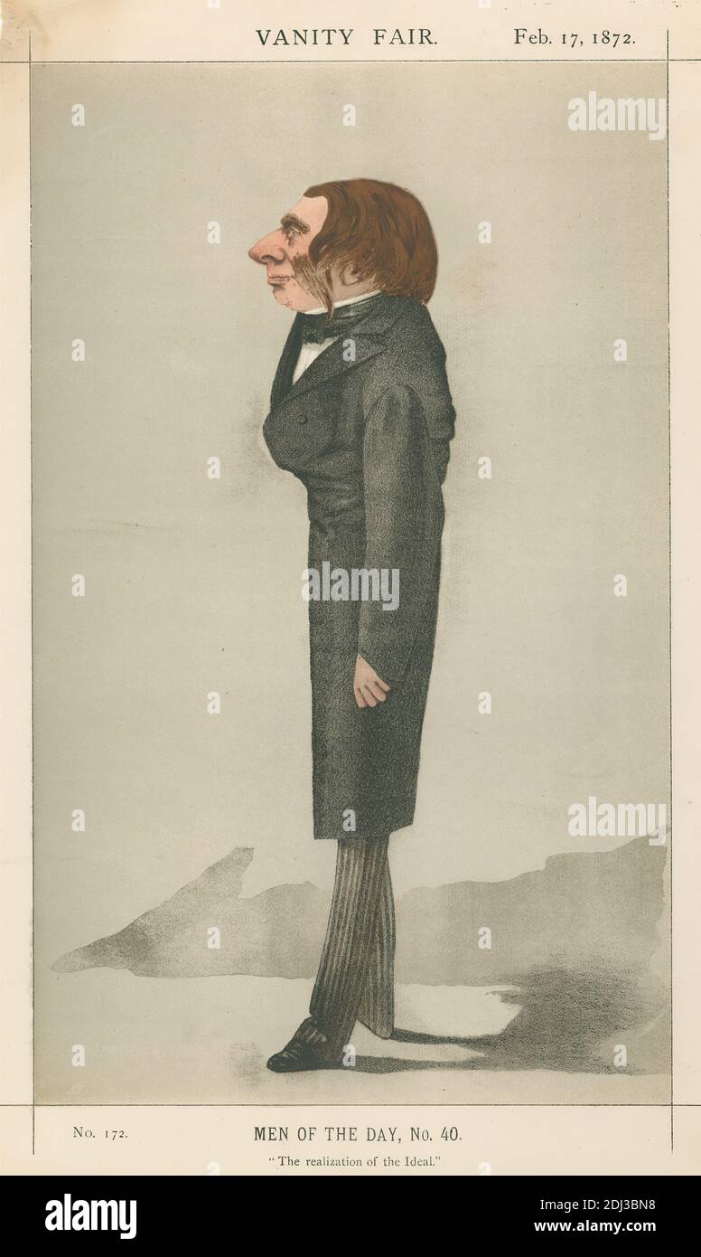 Vanity Fair: Littéraire; "la réalisation de l'idéal", John Ruskin, 17 février 1872, artiste inconnu, dix-neuvième siècle, 1872, Chromolithographe Banque D'Images