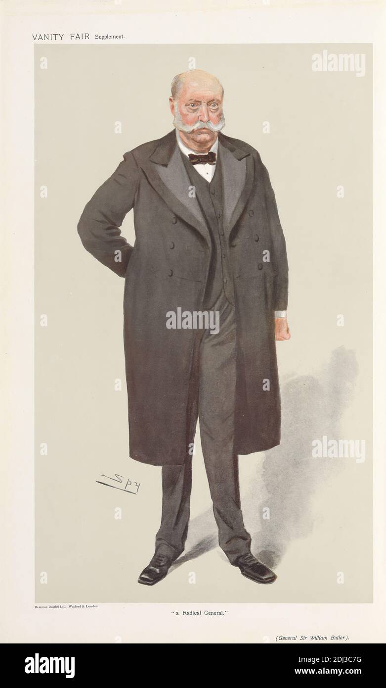 Vanity Fair: Militaire et Marine; 'A radical General', général Sir William Butler, 9 janvier 1907, Leslie Matthew 'Spy' Ward, 1851–1922, British, 1907, Chromolithographe Banque D'Images