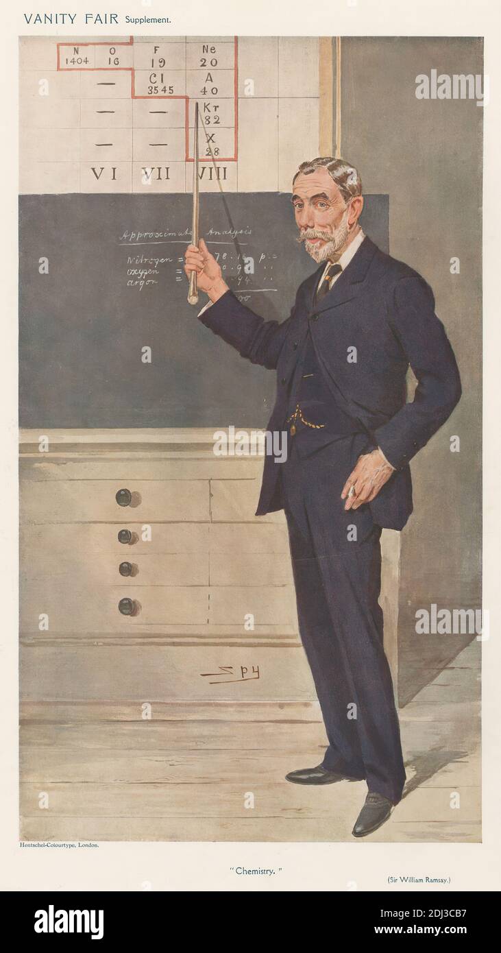 Vanity Fair - médecins et scientifiques. 'Chimie'. Sir William Ramsay. 2 décembre 1908, Leslie Matthew 'Spy' Ward, 1851–1922, British, 1908, Chromolithograph Banque D'Images