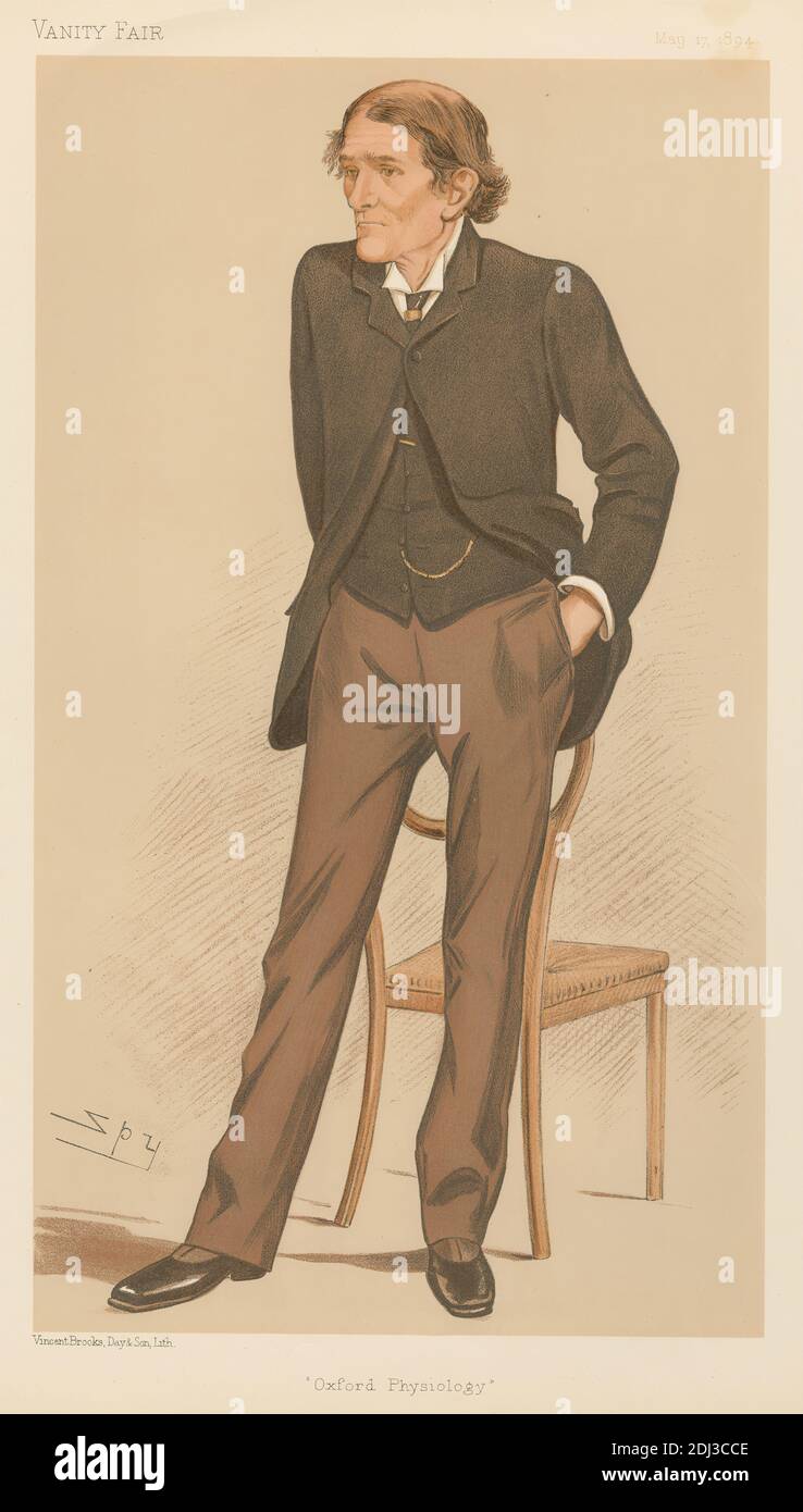 Vanity Fair - médecins et scientifiques. 'Oxford Physiology'. John Scott Burdon sur Sanderson. 17 mai 1894, Leslie Matthew 'Spy' Ward, 1851–1922, British, 1894, Chromolithograph Banque D'Images