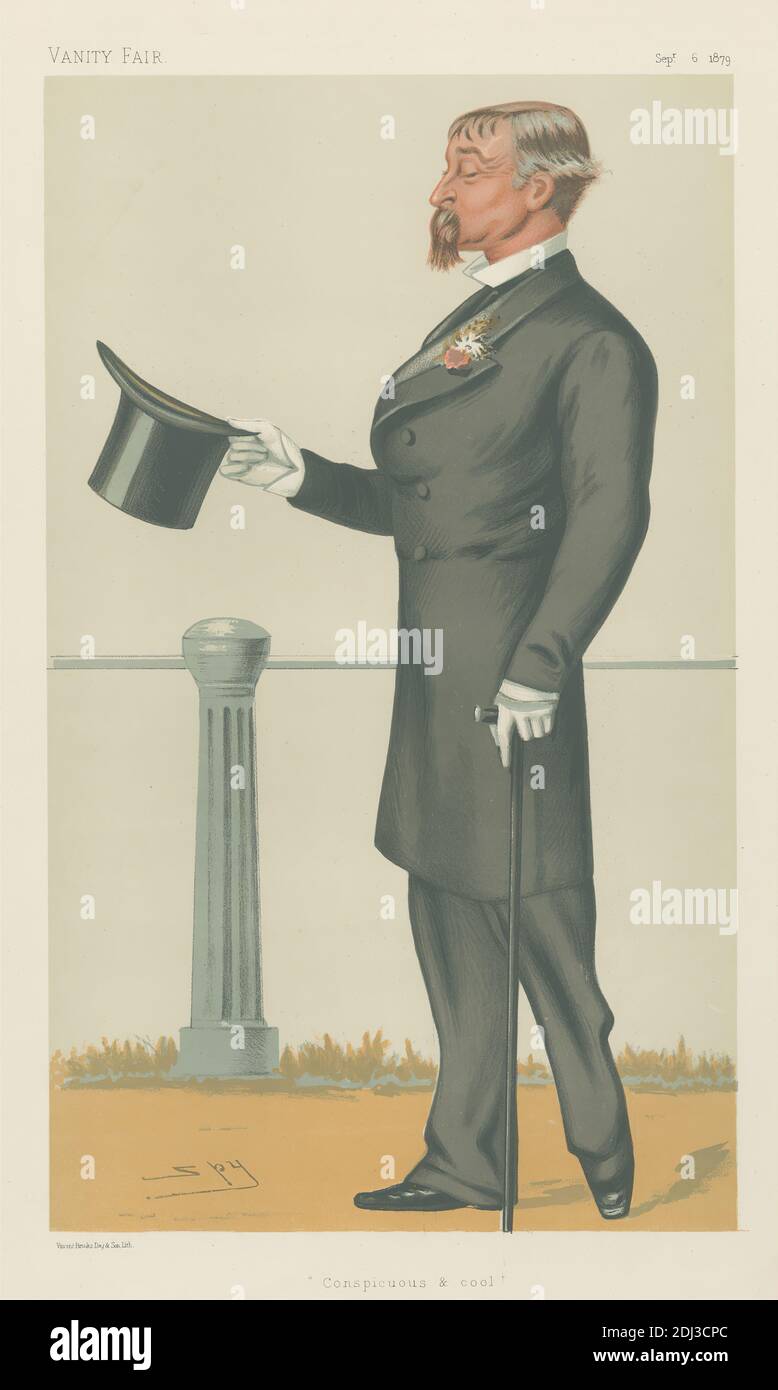 Vanity Fair : militaire et marine; « ostentable and Cool », major-général Charles Fraser, 6 septembre 1879, Leslie Matthew « Spy » Ward, 1851–1922, British, 1879, Chromolithographe Banque D'Images
