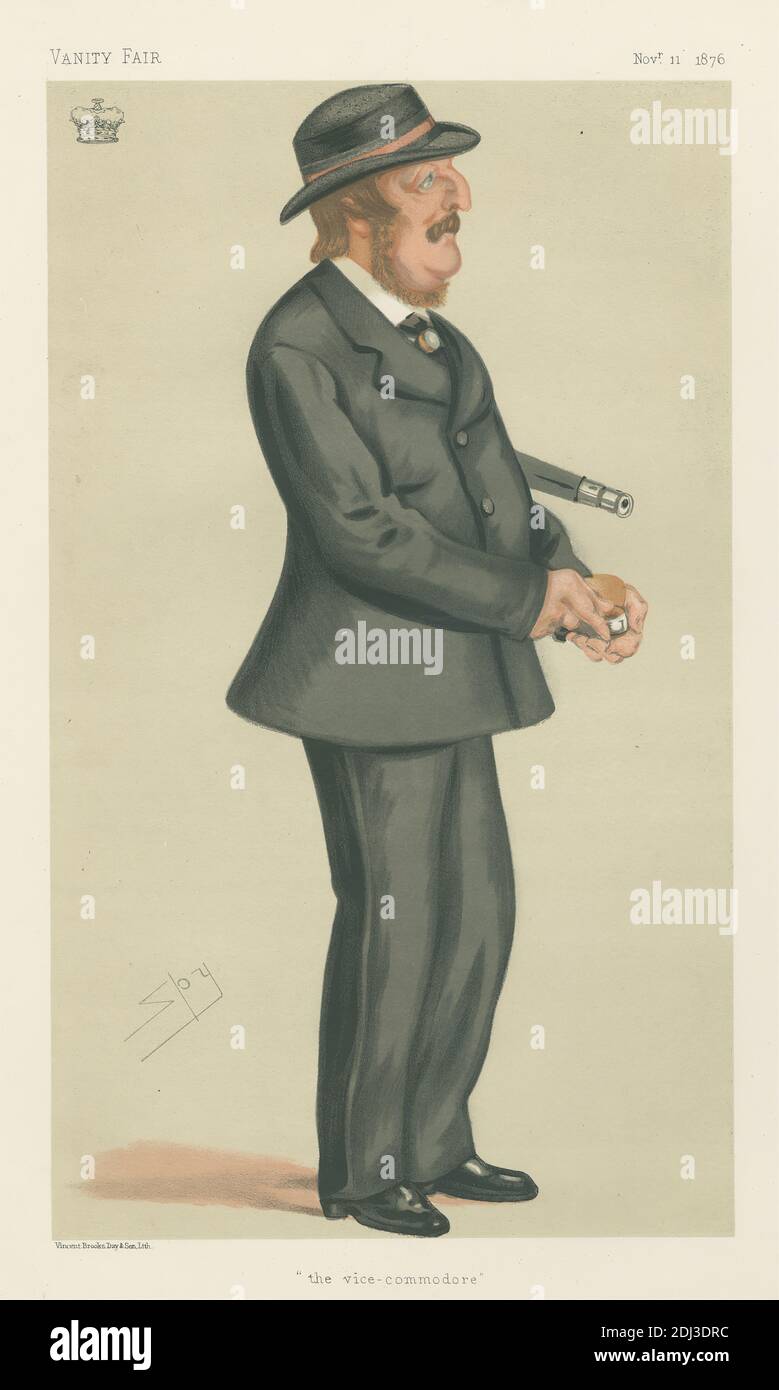 Vanity Fair: Militaire et Marine; 'The Vice-Commodore', le marquis de Londonderry, 11 novembre 1876, Leslie Matthew 'Spy' Ward, 1851–1922, British, 1876, Chromolithographe Banque D'Images