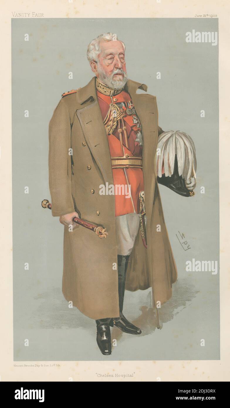 Vanity Fair: Militaire et Marine; 'Chelsea Hospital', maréchal Sir Henry Wylie Norman, 25 juin 1903, Leslie Matthew 'Spy' Ward, 1851–1922, British, 1903, Chromolithographe Banque D'Images