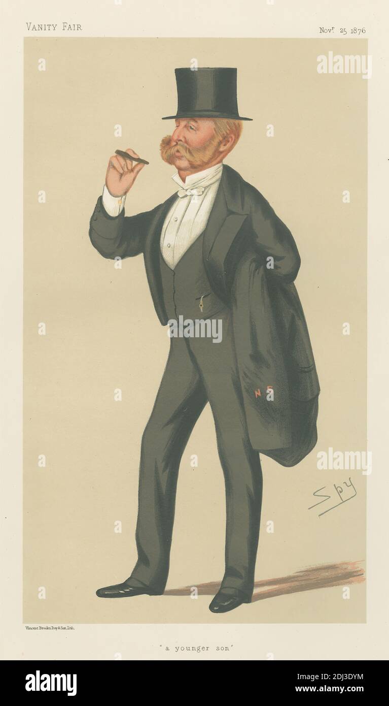Vanity Fair: Militaire et Marine; 'A Snager son', Colonel Charles Napier Sturt, 25 novembre 1876, Leslie Matthew 'Spy' Ward, 1851–1922, British, 1876, Chromolithograph Banque D'Images