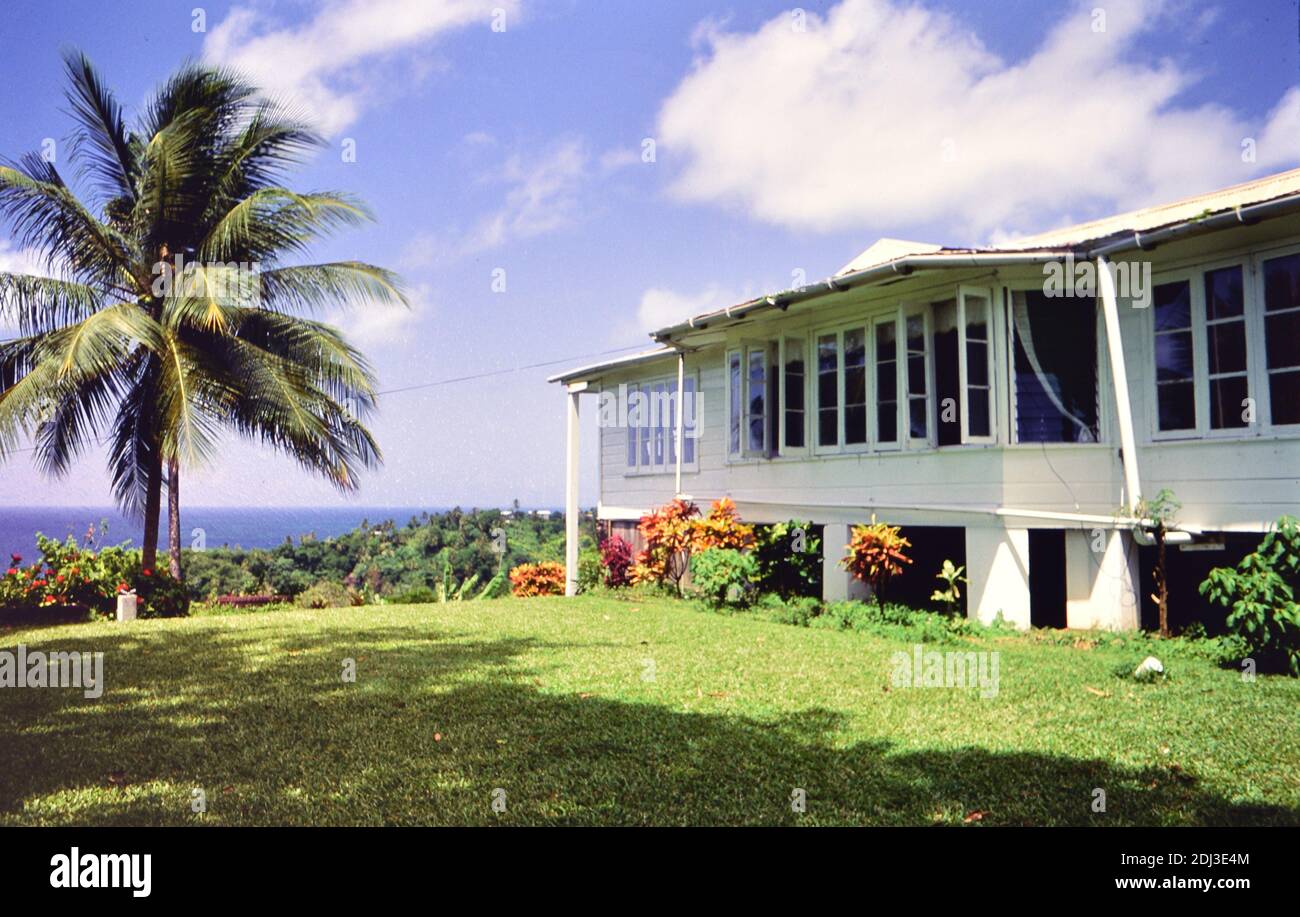 Années 1990 Trinité-et-Tobago - Richmond Great House Inn, maison d'hôtes familiale avec piscine, au sommet d'une colline de la breezy CA. 1998 Banque D'Images