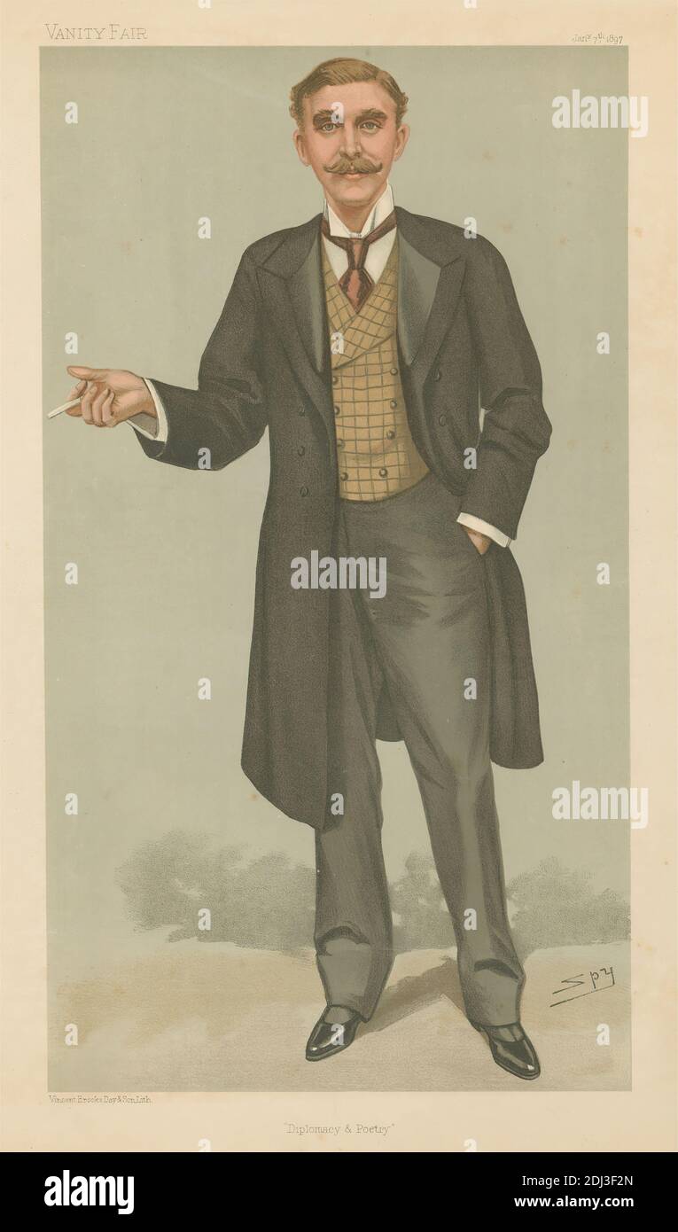 Politiciens - vanité équitable. « la poésie et la diplomacy ». M. James Renell Rodd. 7 janvier 1897, Leslie Matthew 'Spy' Ward, 1851–1922, British, 1897, Chromolithograph Banque D'Images