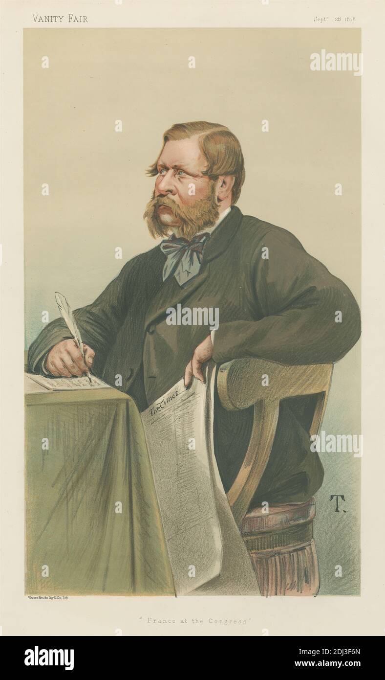 Politiciens - vanité équitable. « la France au Congrès ». M. William Henry Waddington.' 28 septembre 1878, Theobald Chartran, 1849–1907, Français, 1878, Chromolithographe Banque D'Images