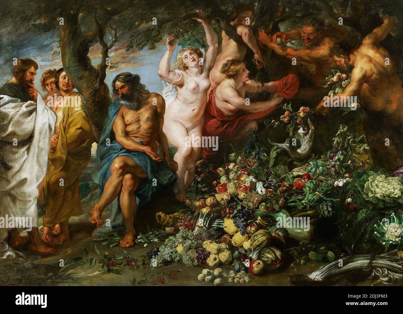 Pythagore prônant le végétarisme par Peter Rubens et Frans Snyders 1630 Banque D'Images