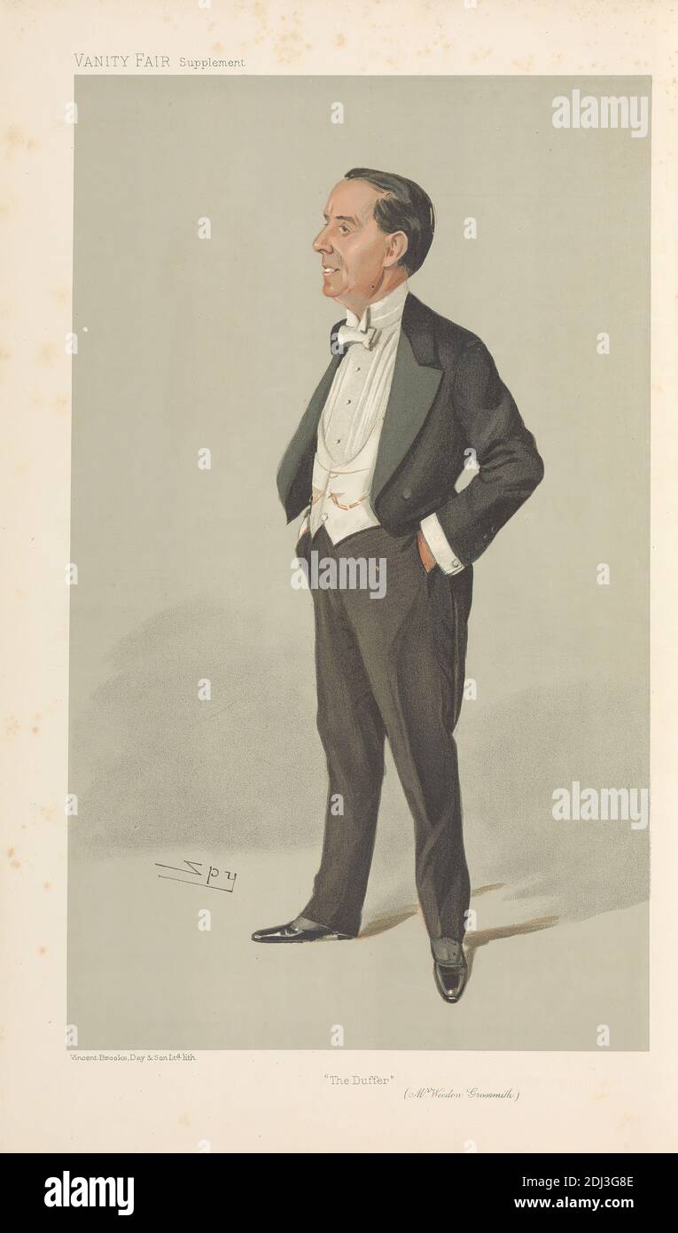 Vanity Fair: Theatre; 'The Duffer', M. Weedon Grossmith, 16 novembre 1905, Leslie Matthew 'Spy' Ward, 1851–1922, British, 1905, Chromolithograph Banque D'Images