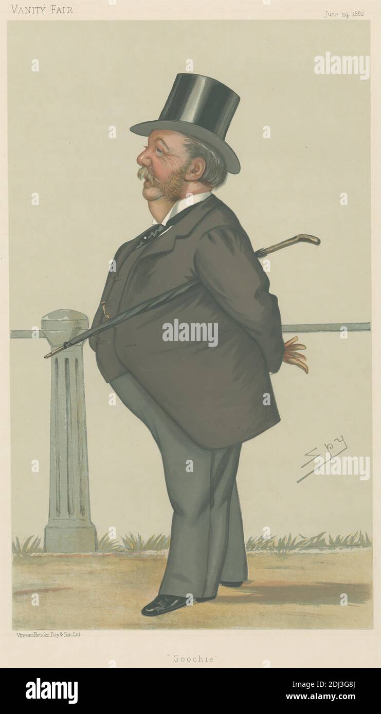 Vanity Fair: Theatre; 'Goochie', Captain Arthur Gooch, 24 juin 1882, Leslie Matthew 'Spy' Ward, 1851–1922, British, 1882, Chromolithograph Banque D'Images