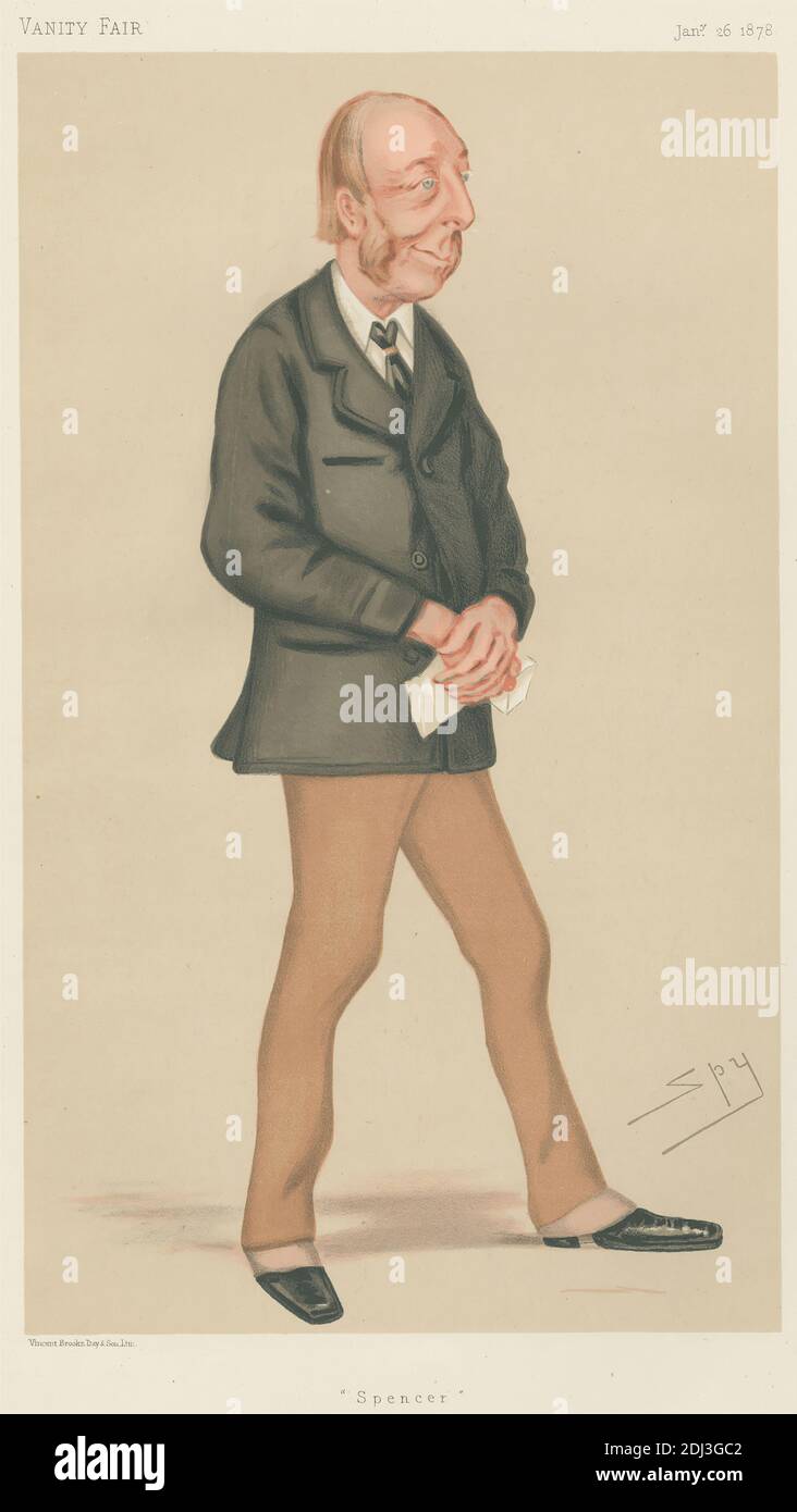 Vanity Fair: Theatre; 'séquenceur', l'hon. Spencer Cecil Brabazon Ponsonby-Fane, 26 janvier 1878, Leslie Matthew 'Spy' Ward, 1851–1922, British, 1878, Chromolithograph Banque D'Images