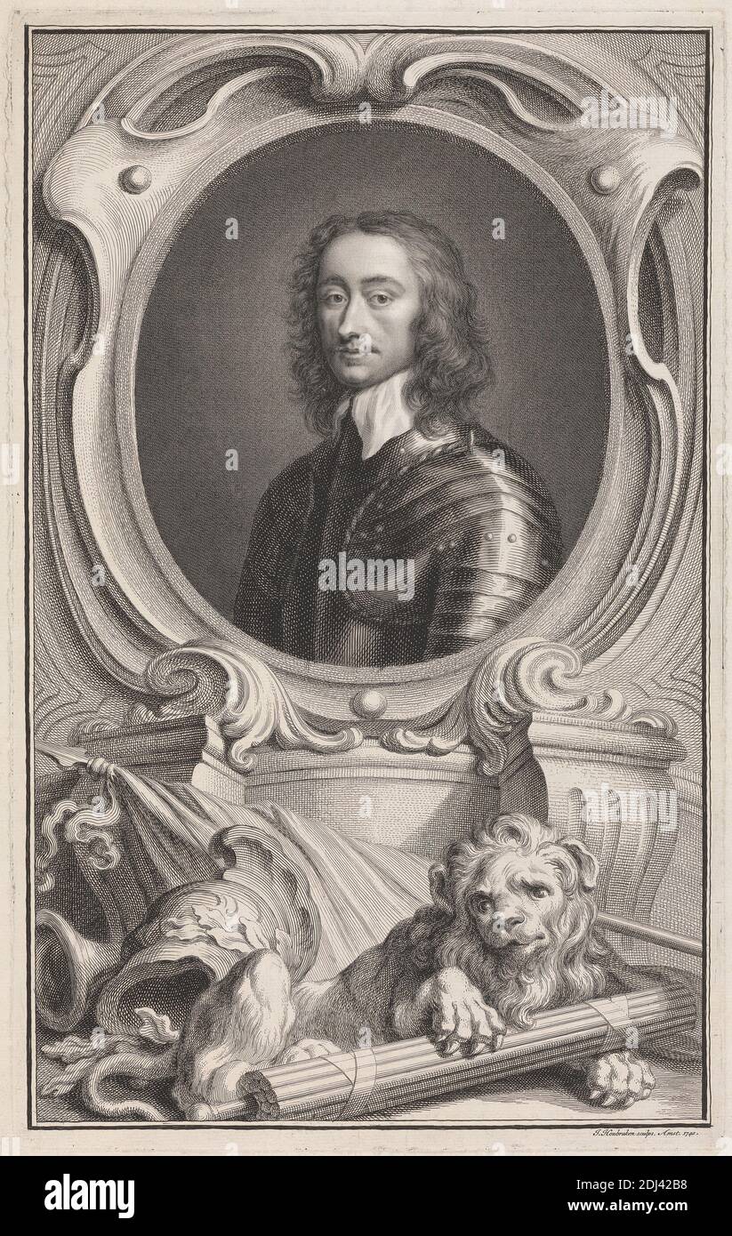 Général Charles Fleetwood, Jacobus Houbraken, 1698–1780, néerlandais, d'après Robert Walker, 1607–1660, britannique, 1740, gravure; preuve avant inscription, avec le nom et la date du graveur seulement, feuille: 18 1/2 x 11 15/16in. (47 x 30,3 cm), NE PAS UTILISER : 18 1/2in. (47 cm), et N'UTILISEZ PAS : 11 15 po. (30,3cm Banque D'Images