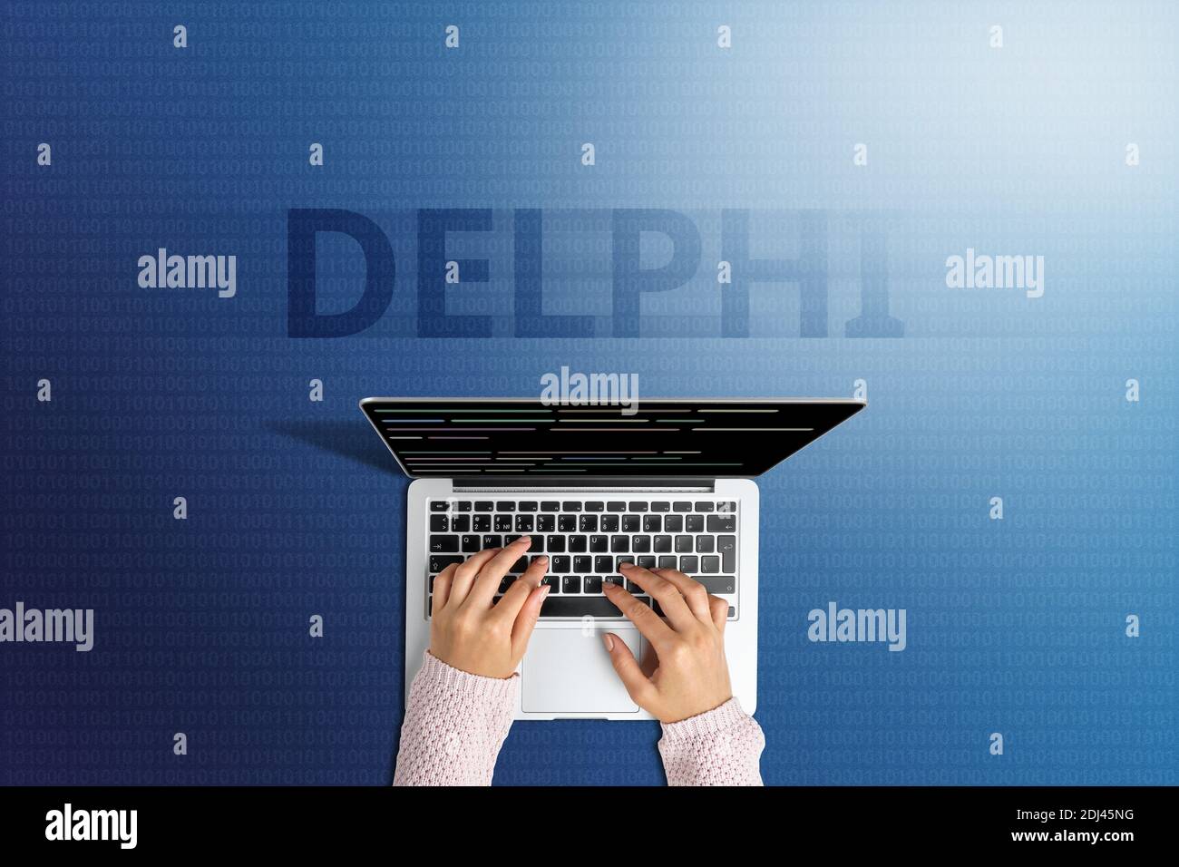 Concept du langage de programmation populaire Delphi. Banque D'Images