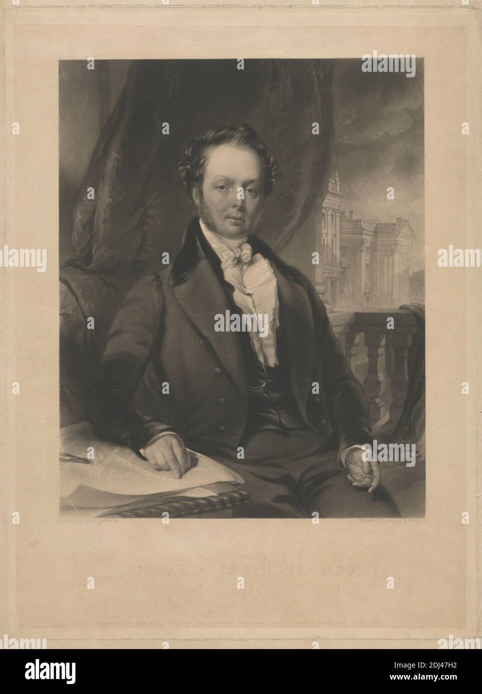 Richard Grainger, Esqr., George H. Phillips, actif 1819–1825, britannique, après Thomas H. Carrick, 1802–1875, britannique, 1840 Banque D'Images