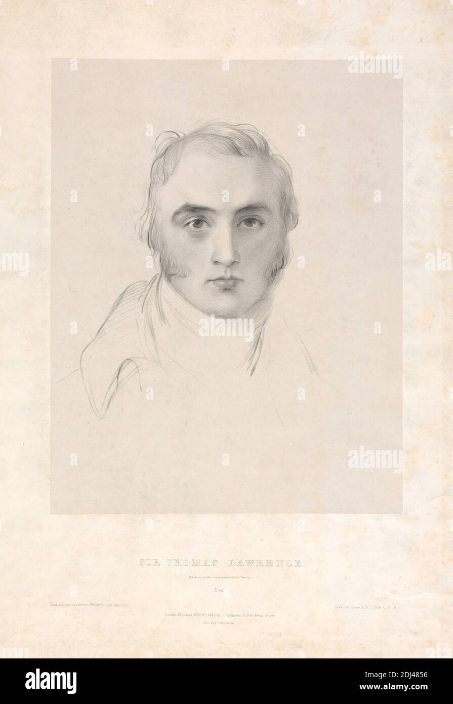 Sir Thomas Lawrence, Richard James Lane, 1800–1872, britannique, après Sir Thomas Lawrence, 1769–1830, britannique, 1830 Banque D'Images