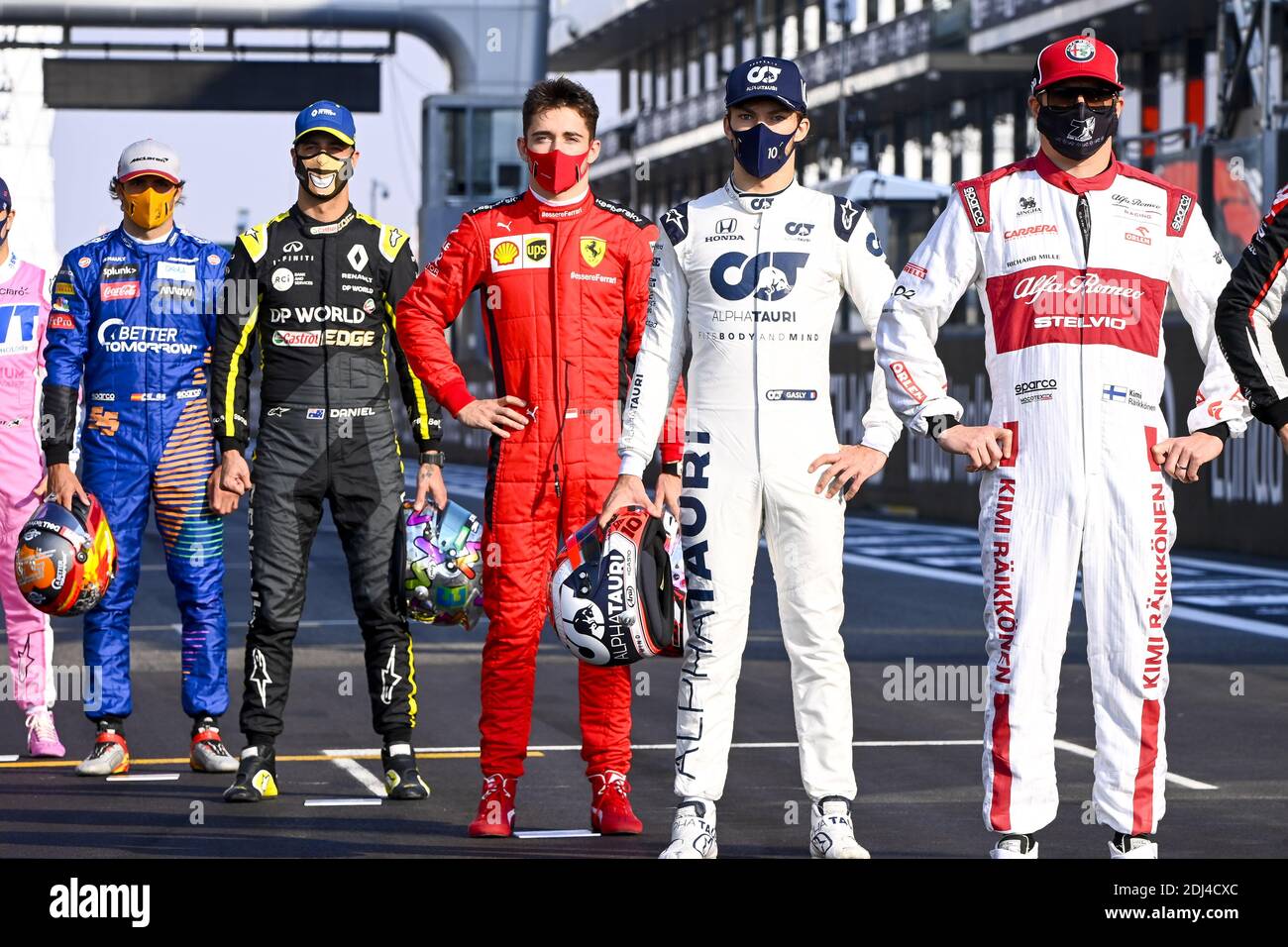 Abu Dhabi, Émirats arabes Unis. 12 décembre 2020. Abu Dhabi, Émirats arabes Unis. 13 décembre 2020. GASLY Pierre (fra), Scuderia AlphaTauri Honda AT01, photos de fin de saison des pilotes pendant le Grand Prix 2020 de Formule 1 Etihad Airways Abu Dhabi, du 11 au 13 décembre 2020 sur le circuit Yas Marina, à Abu Dhabi - photo Pool F1/PI/LM crédit: DPpo Editoriale LiveMedia/Alay Live News crédit: Gruppo Editoriale LiveMedia/Alay Live News Banque D'Images