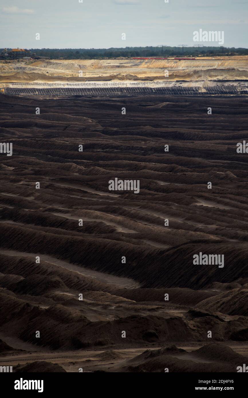 La mine à ciel ouvert Welzow-Süd de Lusatia, Allemagne 2020. Banque D'Images