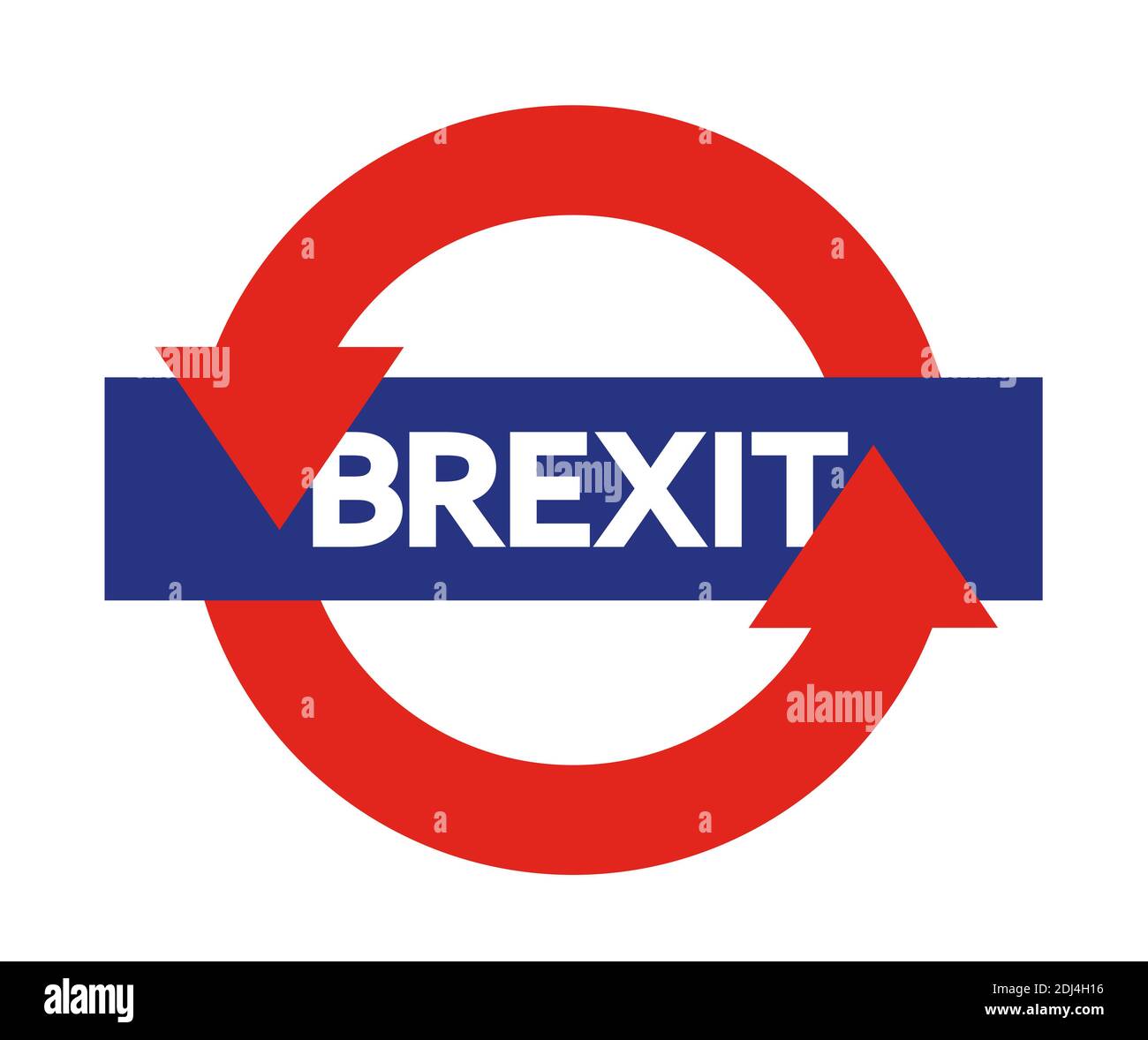 Royaume-Uni de Grande-Bretagne et deuxième référendum sur le Brexit - le vote est répété et annulé. Illustration vectorielle Banque D'Images