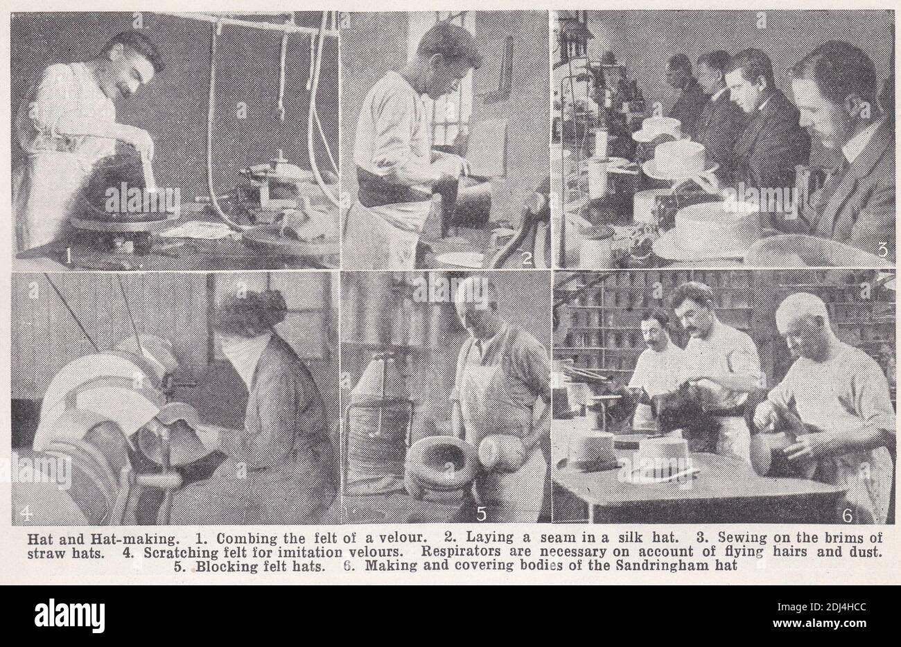 Photos d'époque de la fabrication de chapeaux et de chapeaux des années 1900  Photo Stock - Alamy