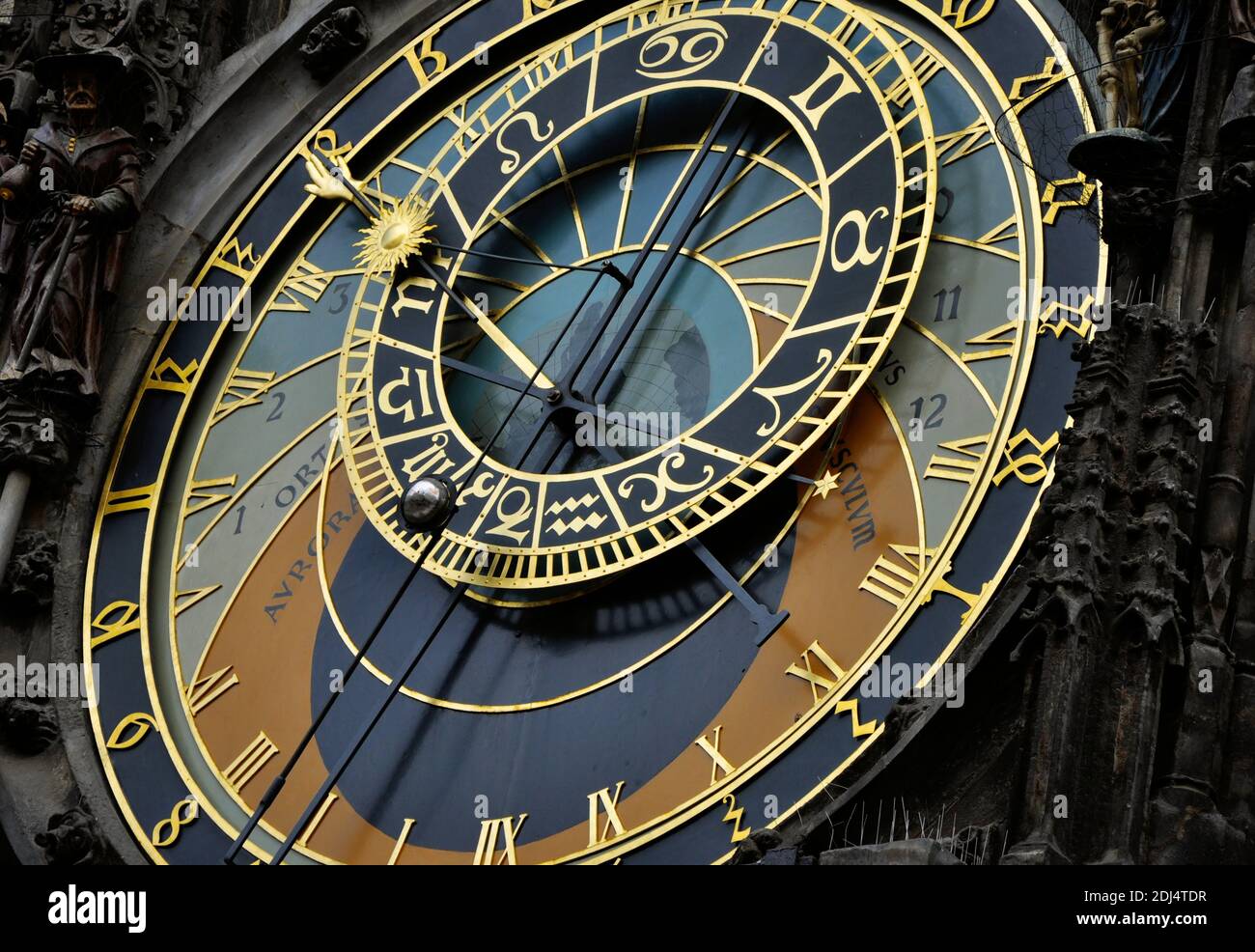 Très célèbre horloge astronomique de Prague (Prazsky Orloj) en République tchèque Banque D'Images