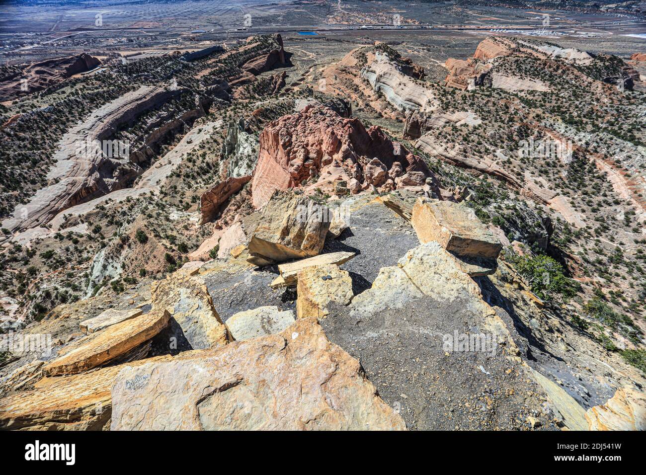 Randonnée dans le parc national de Red Rock, près de Gallup en Arizona. Banque D'Images