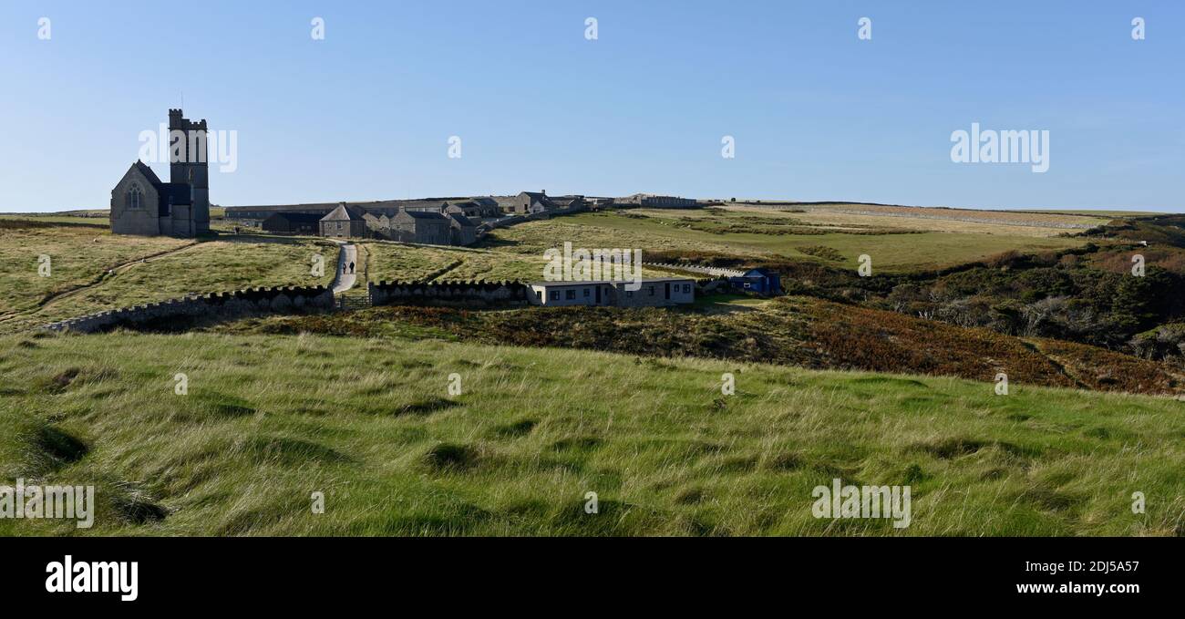 Église Sainte-Hélène, Lundy Island, North Devon, Angleterre Banque D'Images