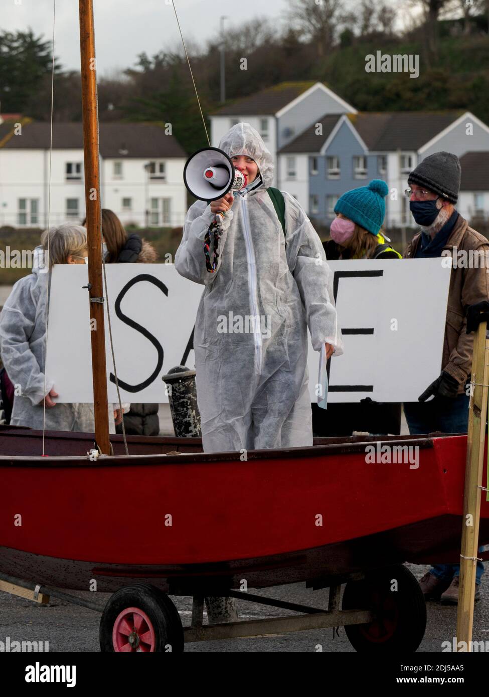 Protestation de la rébellion d'extinction du Devon du Nord, Bideford, Devon, 12/12/2020 Banque D'Images