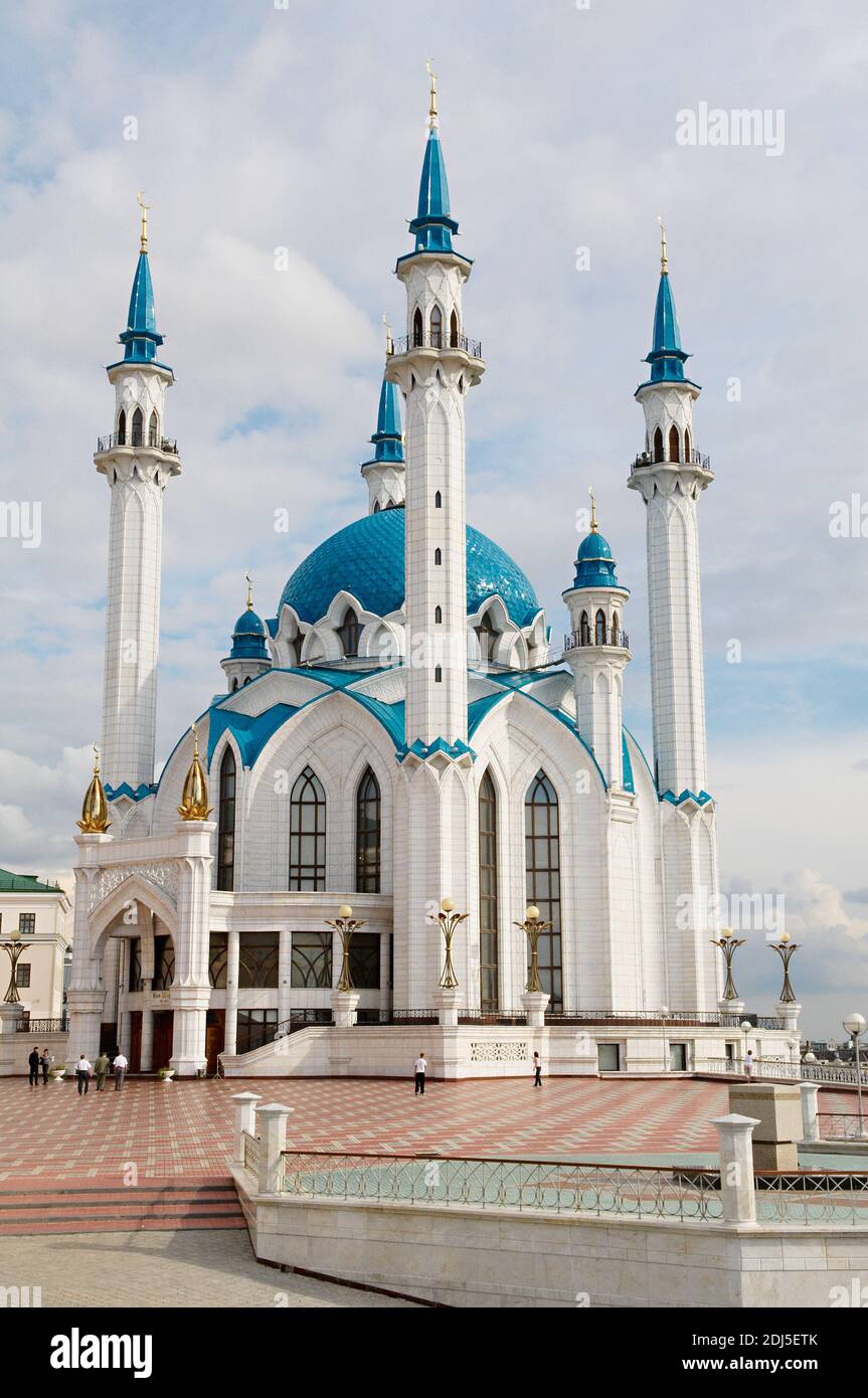 Russie, République du Tatarstan, ville de Kazan. Complexe historique et architectural du Kremlin de Kazan, patrimoine mondial de l'UNESCO, mosquée de Kul Sharif Banque D'Images