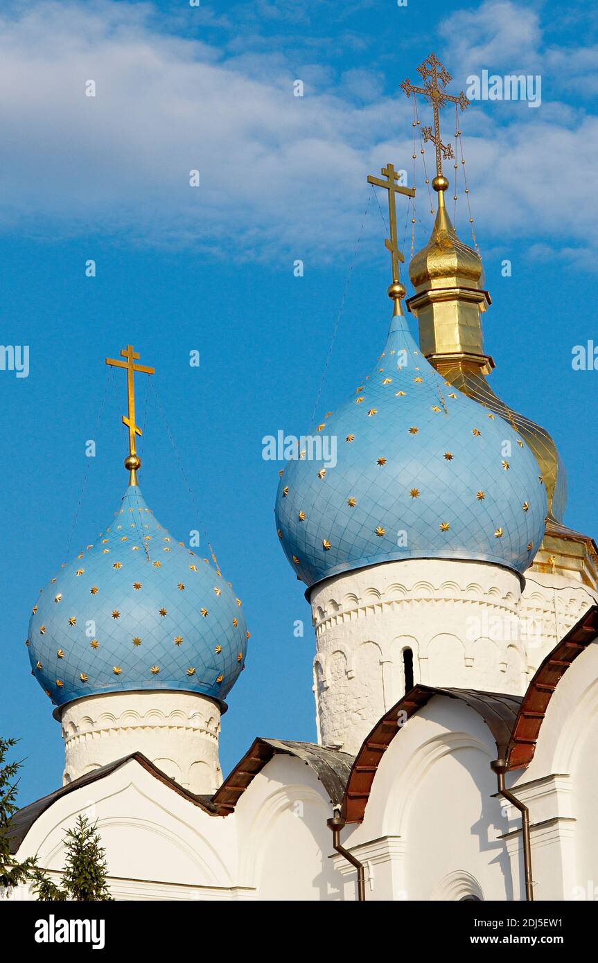 Russie, République du Tatarstan, ville de Kazan. Complexe historique et architectural du Kremlin de Kazan, patrimoine mondial de l'UNESCO, Cathédrale. Banque D'Images
