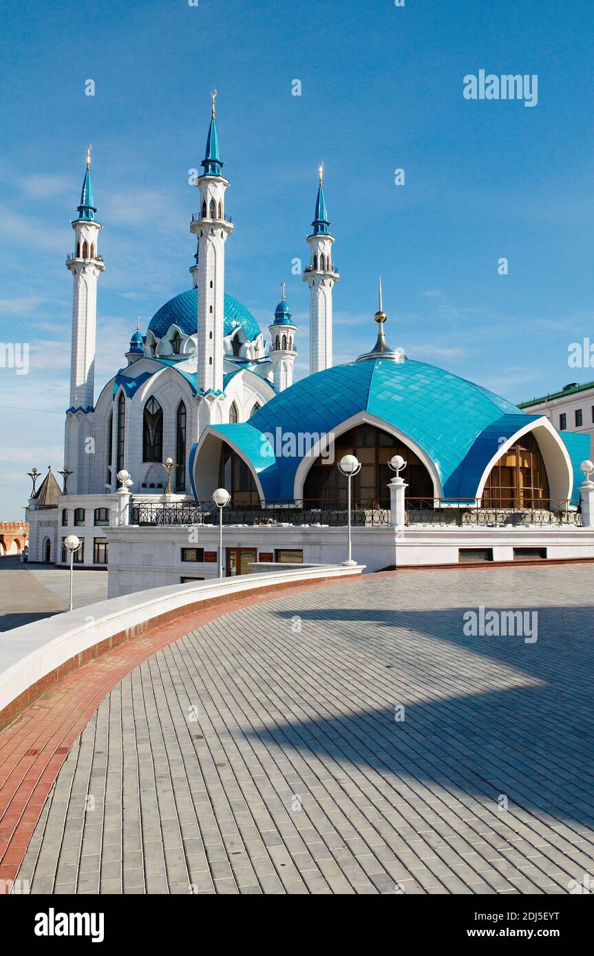 Russie, République du Tatarstan, ville de Kazan. Complexe historique et architectural du Kremlin de Kazan, patrimoine mondial de l'UNESCO, mosquée de Kul Sharif Banque D'Images