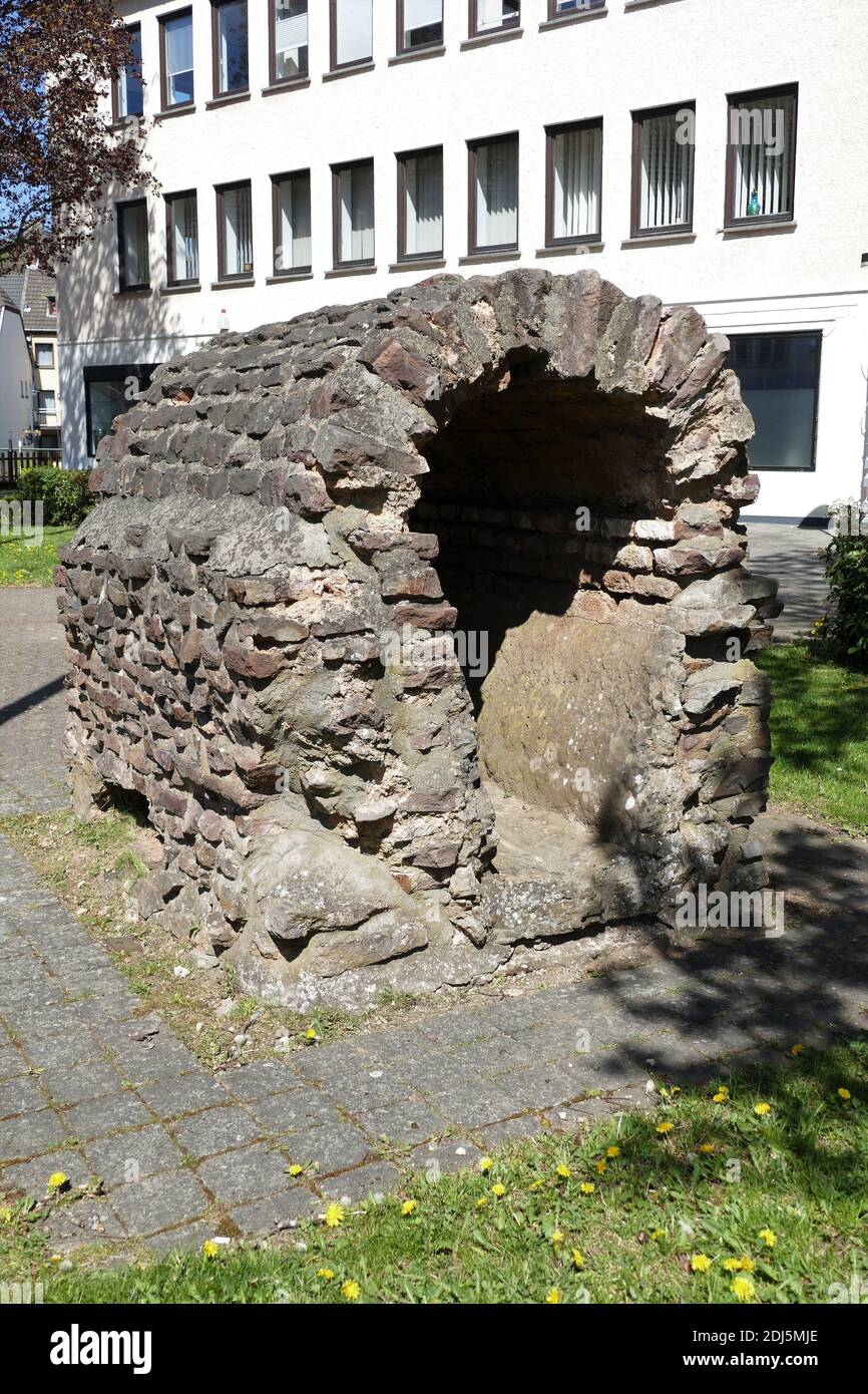 Section de la conduite d'eau romaine à Schleiden / Eifel Banque D'Images
