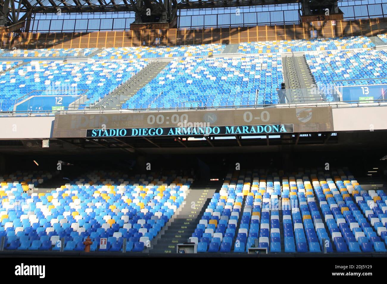 Vue générale du stade Diego Armando Maradona à Naples Pendant la série UN match de football SSC Napoli vs UC Sampdoria Banque D'Images