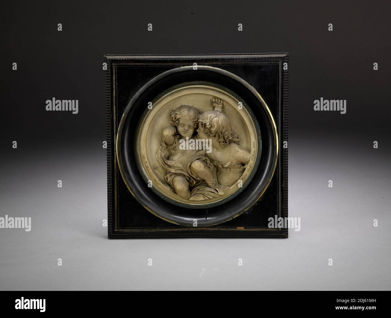 The Calmady Children, Edward William Wyon, 1811–1885, britannique, d'après Sir Thomas Lawrence, 1769–1830, britannique, 1848, cire et plâtre Spermaceuti (ivoire fictile), total : 7 1/2 pouces (19.1 cm), portrait Banque D'Images