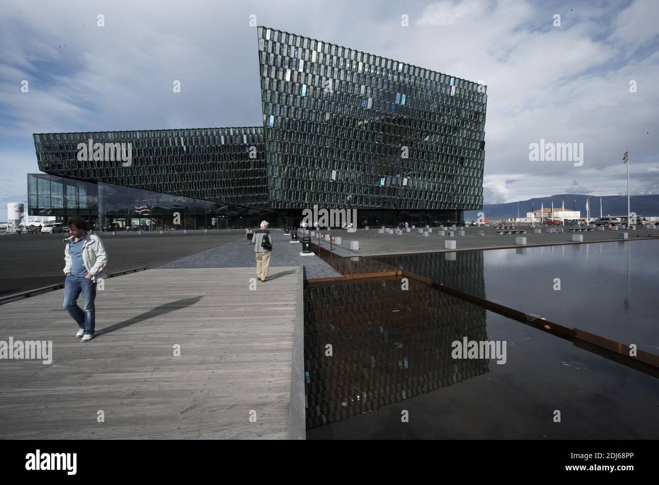 Harpa concert Hall and Conference Centre, Reykjavik, Islande, régions polaires Banque D'Images