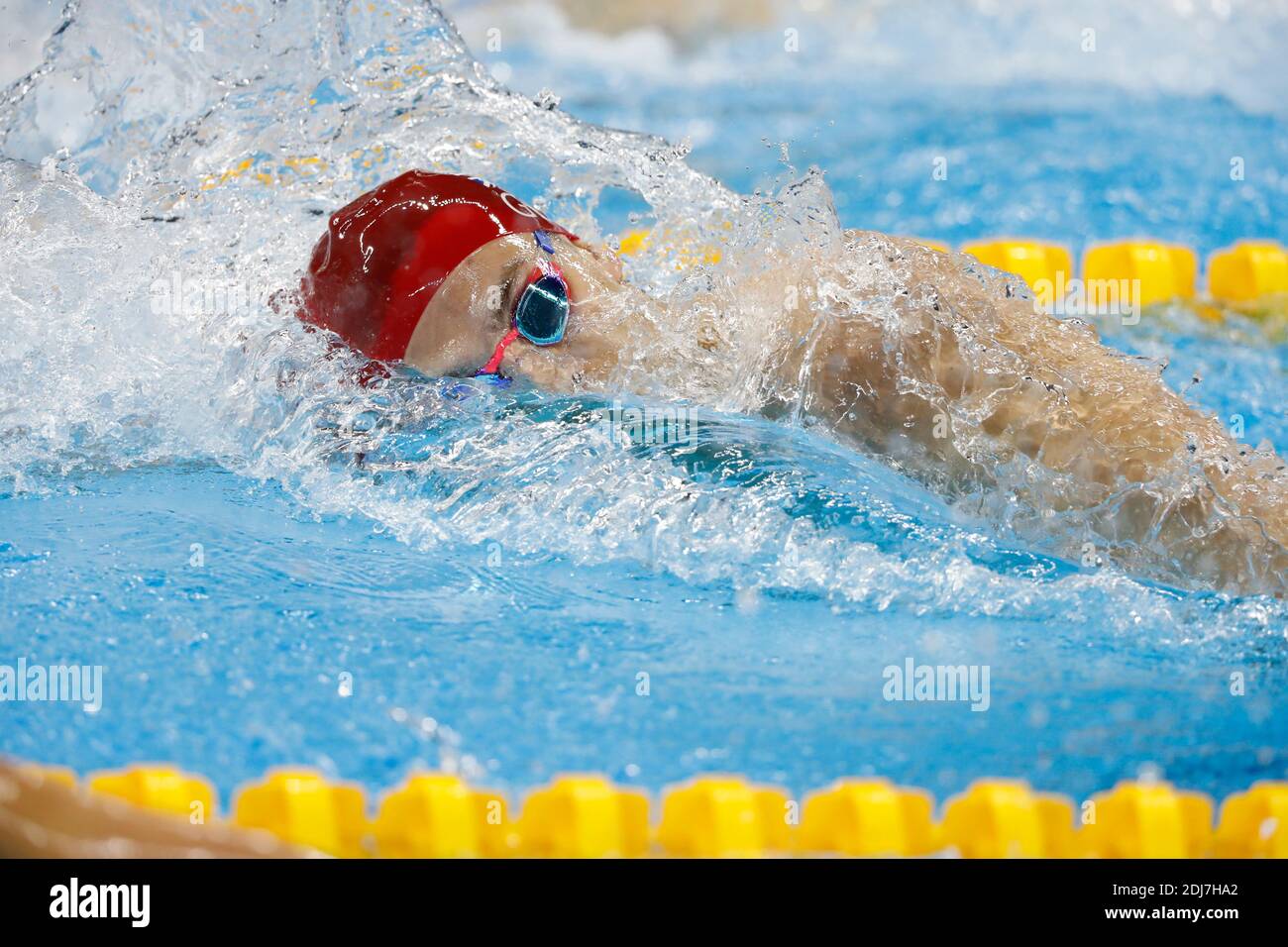 James Guy de Grande-Bretagne pendant la phase de qualification de l'épreuve de natation Freestyle hommes de 400m à la piscine olympique, Rio, Brésil, le 6 août 2016. Photo de Henri Szwarc/ABACAPRESS.COM Banque D'Images