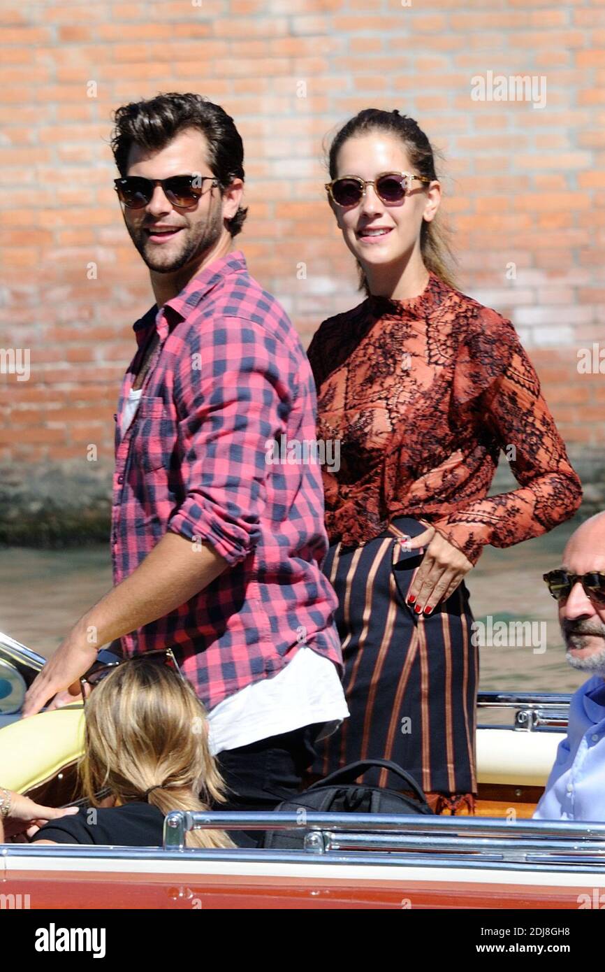 Maria Clara Alonso Et Diego Dominguez Arrivent A L Hotel Excelsior Sur Le Lido A Venise Italie Dans Le Cadre Du 73e Mostra Festival International Du Film De Venise Le 06 Septembre 16
