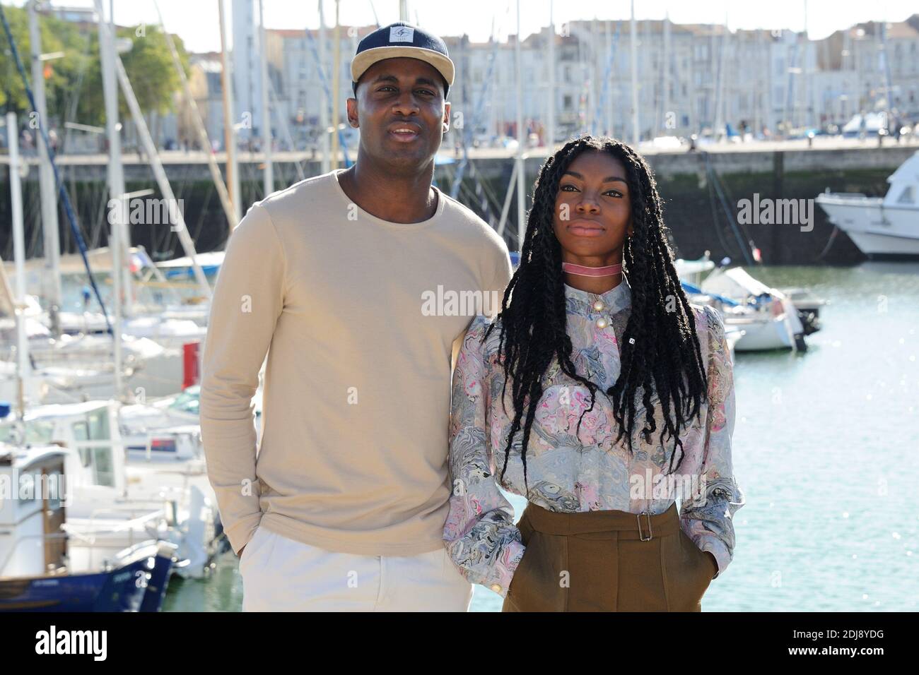 Kirwa Kadiff et Michaela Coel assistent au photocall du film "mastiquer-Gum" les seigneurs du Festival de la Fiction TV 2016 de la Rochelle, a la Rochelle, France le 15 septembre 2016. Photo d'Aurore Marechal/ABACAPRESS.COM Banque D'Images