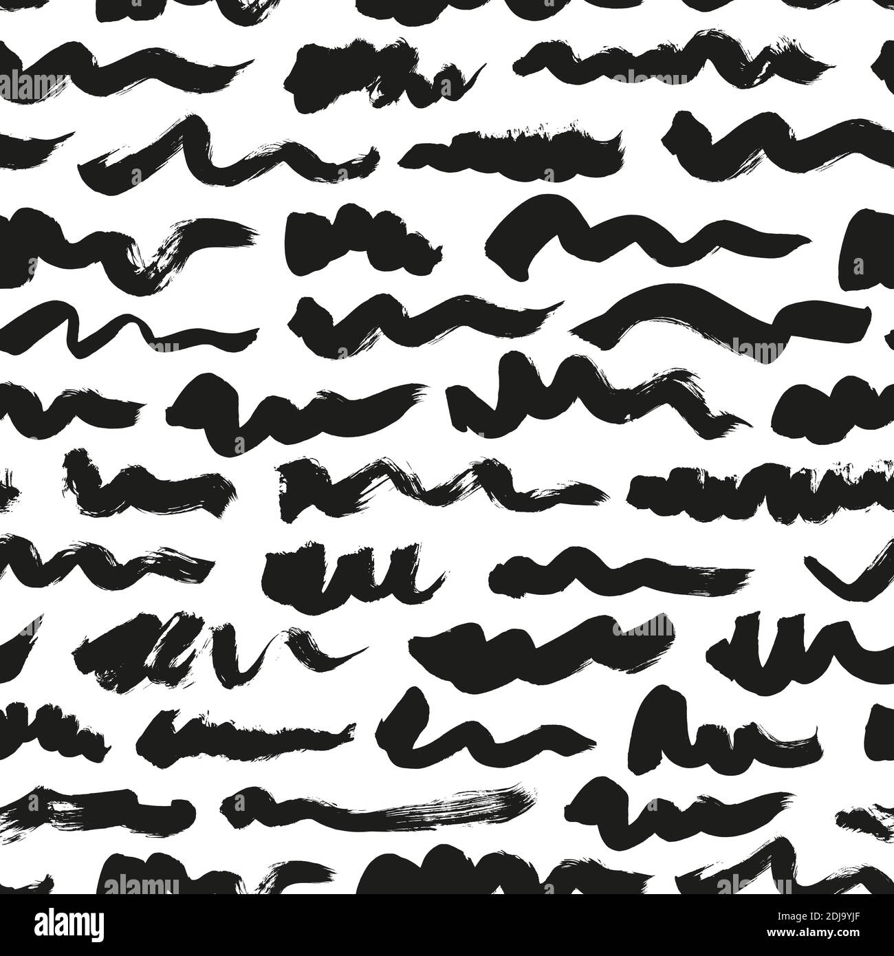 Forme ondulée dessinée à la main avec motif sans couture Illustration de Vecteur
