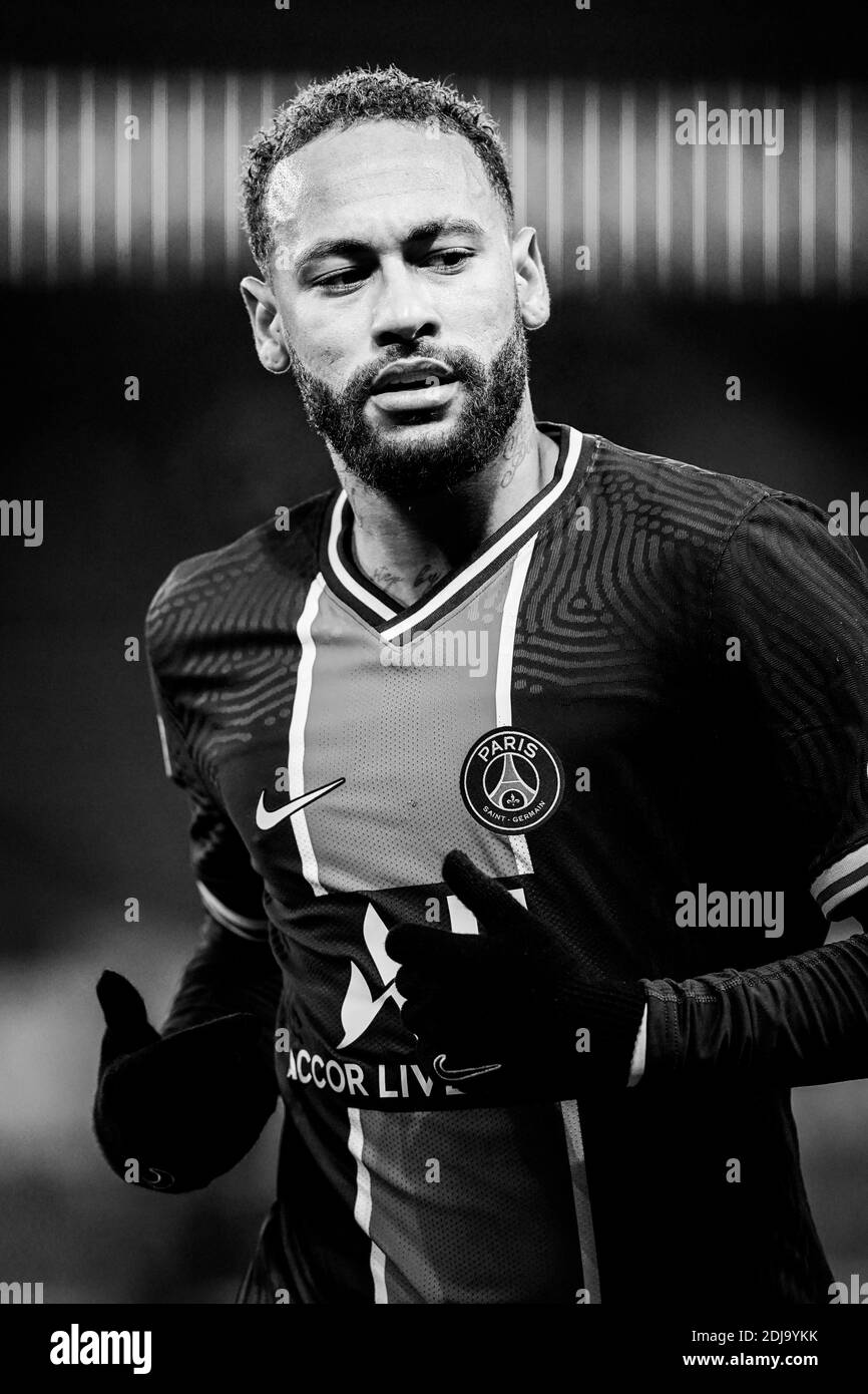 Portrait de Neymar (PSG) lors de la Ligue française 1 Paris Saint Germain (PSG) contre l'Olympique Lyonnais (OL) au stade du Parc des Princes, à Paris, France, le 13 décembre 2020. Photo de Julien Poupart/ABACAPRESS.COM Banque D'Images