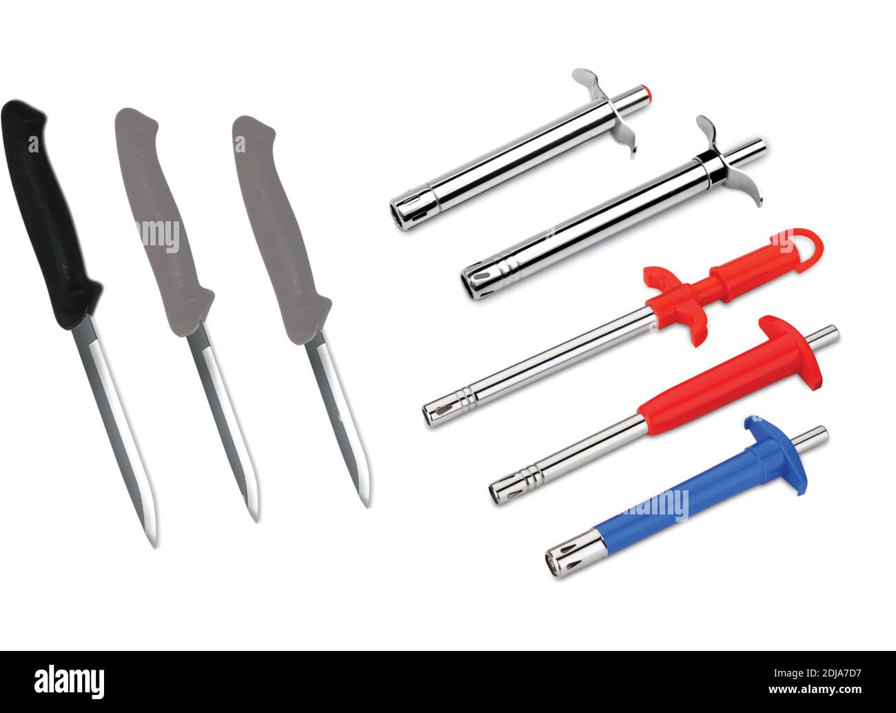 Ensemble de couteaux de cuisine utilisation pour la cuisine, coupe de couteau tranchant, ustensiles de cuisine, allume-gaz Banque D'Images