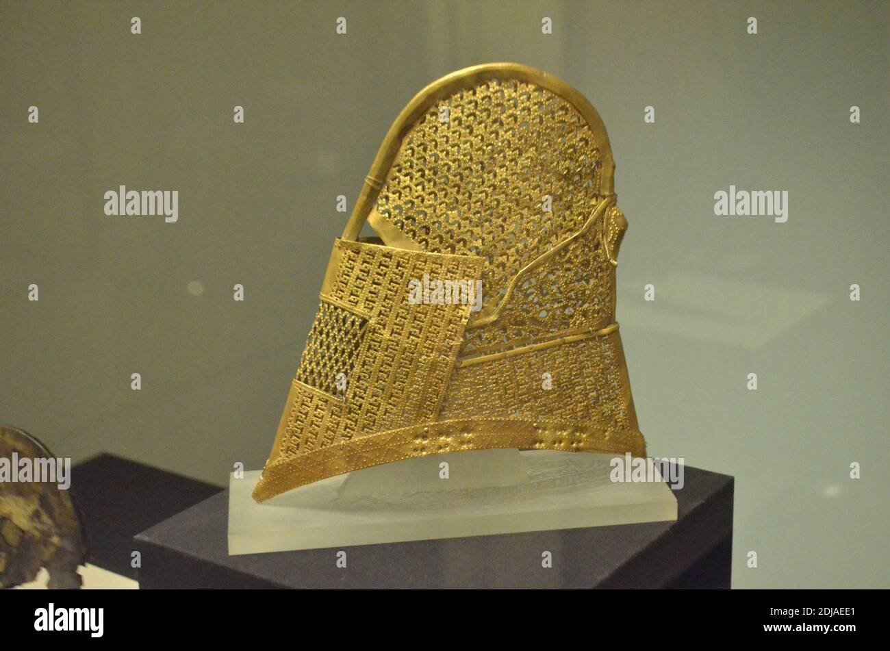 Chapeau d'or du Royaume de Silla du Musée national de Gyeongju Banque D'Images