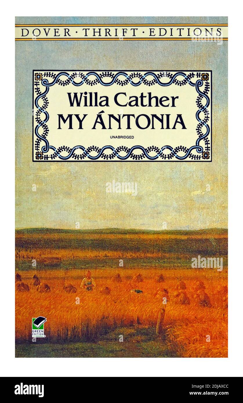 Couverture de livre 'My Antonia' par Willa Cather. Banque D'Images