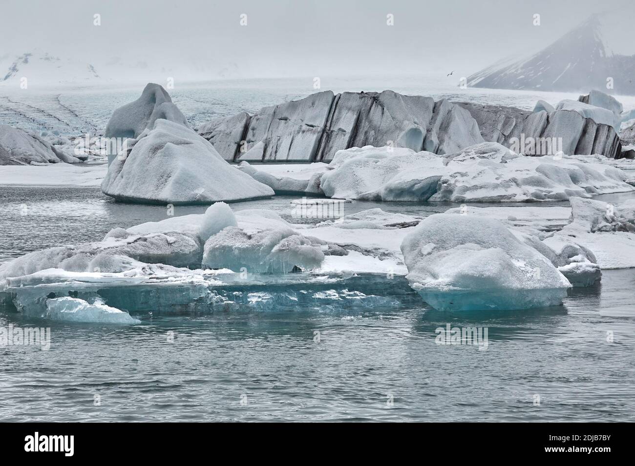 Le lac glaciaire en Islande Banque D'Images