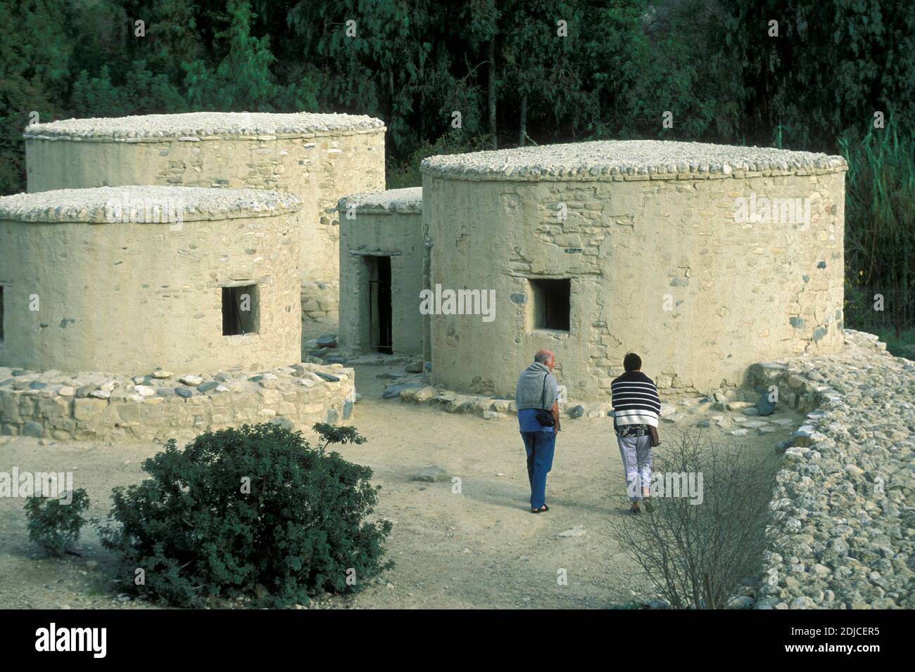 La viallge néolithique de Choirokoitia près de la ville de Larnaka dans le sud de Chypre. Chypre, Larnaka, novembre 2001 Banque D'Images