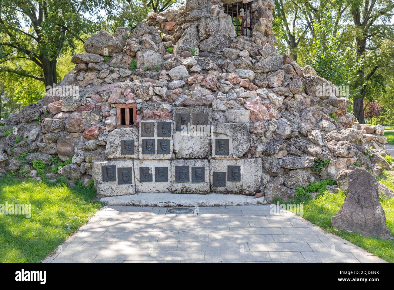 Belgrade, Serbie - 30 juin 2019 : Observatoire Top Rocks de Kajmakcalan Mountain les soldats de la première Guerre mondiale Momorial à Belgrade, Serbie. Banque D'Images