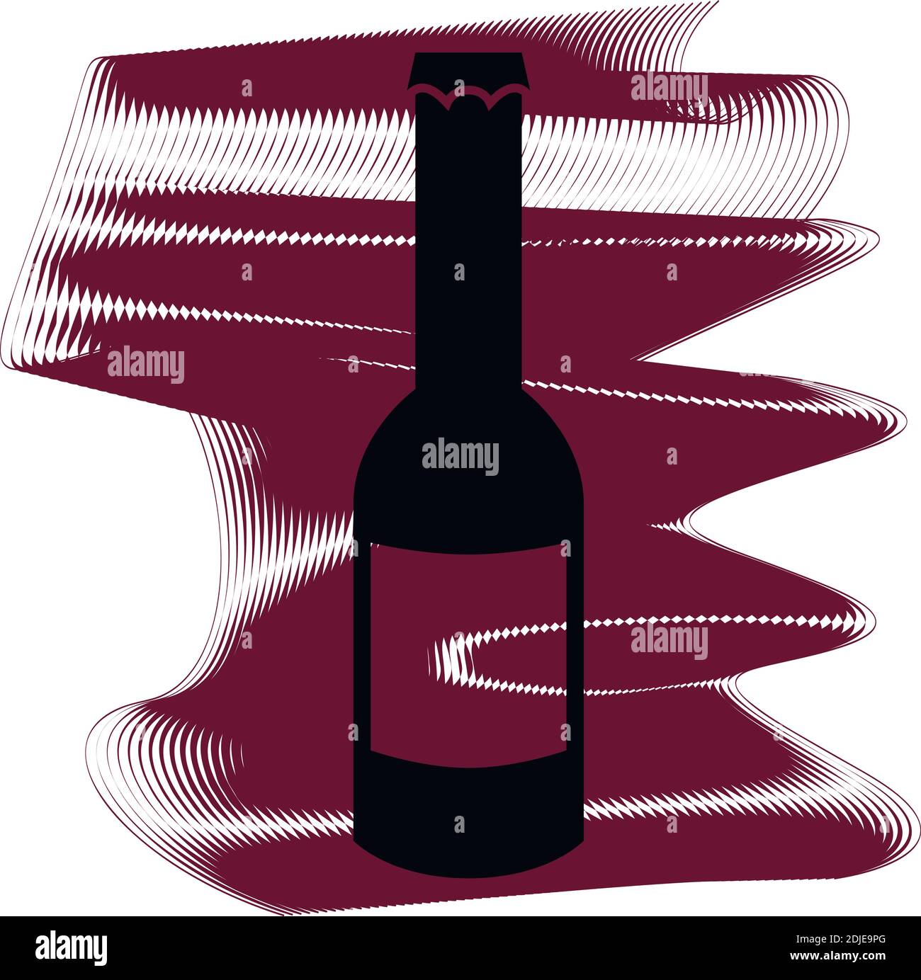 Icône de bouteille de bière d'un ensemble. Icône sur les ondulations vinous isolées sur fond blanc. SPE 10. Illustration de Vecteur