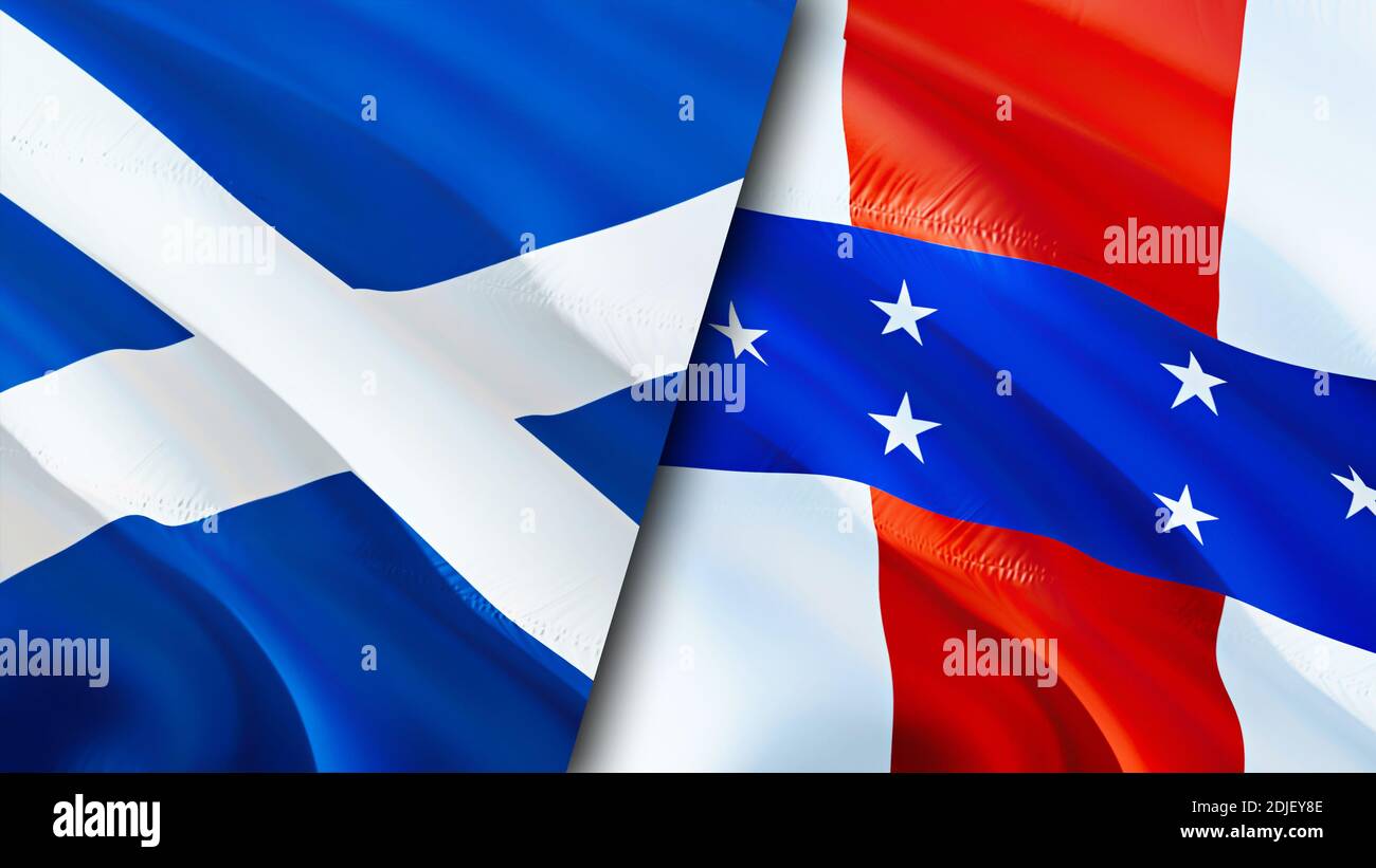 Drapeaux écossais et néerlandais. Motif drapeau en relief. Ecosse pays-Bas  drapeau, image, fond d'écran. Image Écosse vs pays-Bas, rendu 3D. Scot  Photo Stock - Alamy