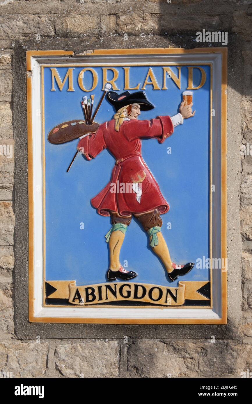 Le Morland Brewery, Abingdon signe sur un ancien pub à Bampton, West Oxfordshire au Royaume-Uni, pris 19 octobre 2020 Banque D'Images