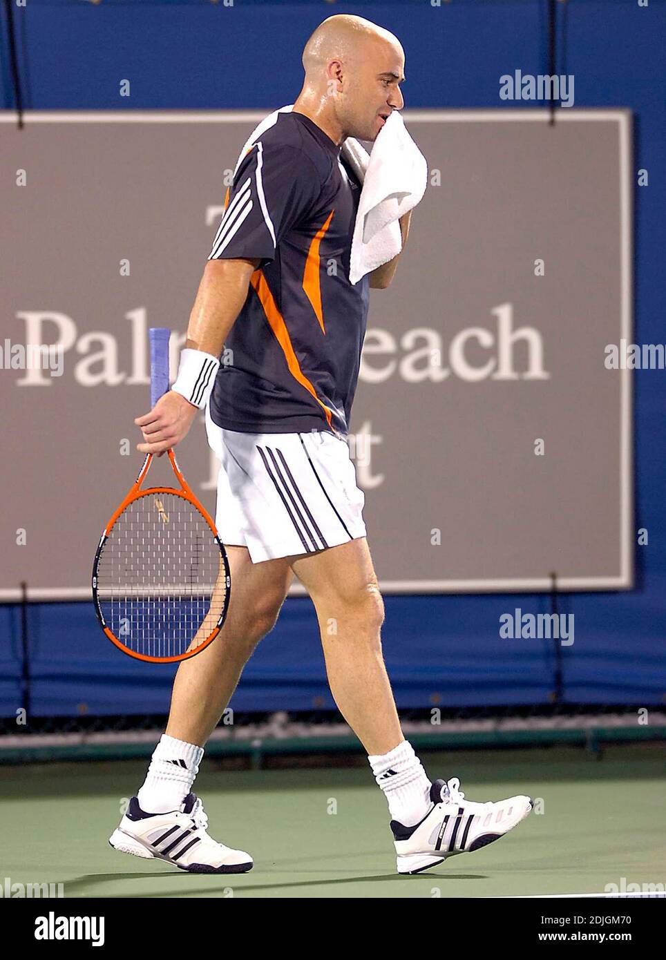 Andre Agassi participe aux championnats internationaux de tennis de Delray Beach, 1/30/06 Banque D'Images