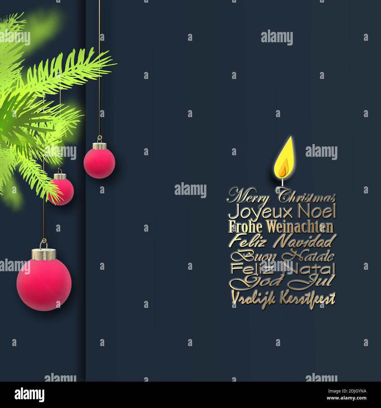 Carte De Voeux Italienne Pour La Fete Du Nouvel An Banque D Image Et Photos Alamy